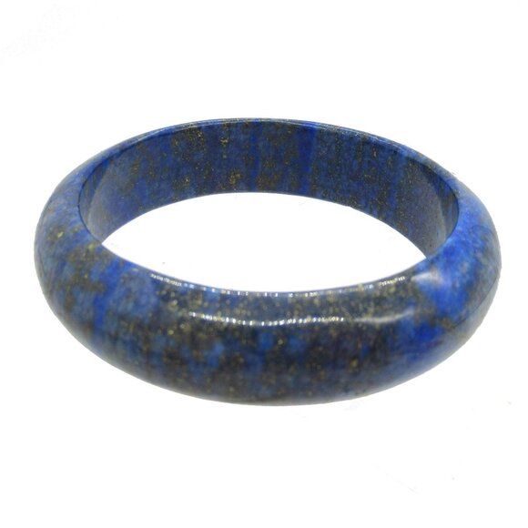 Lapis Lazuli Bangle Blue Bracelet 67 mm 8" Inner Circ. Solid - Picture 1 of 11
